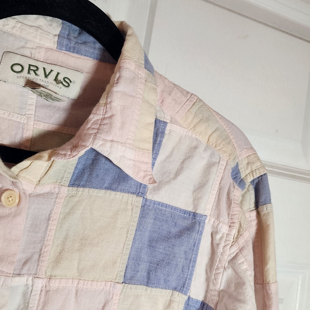 Orvis Womens Small Patchwork Button Down Blouse C… - image 3